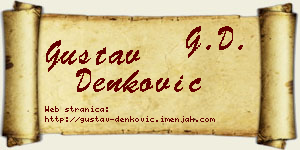 Gustav Denković vizit kartica